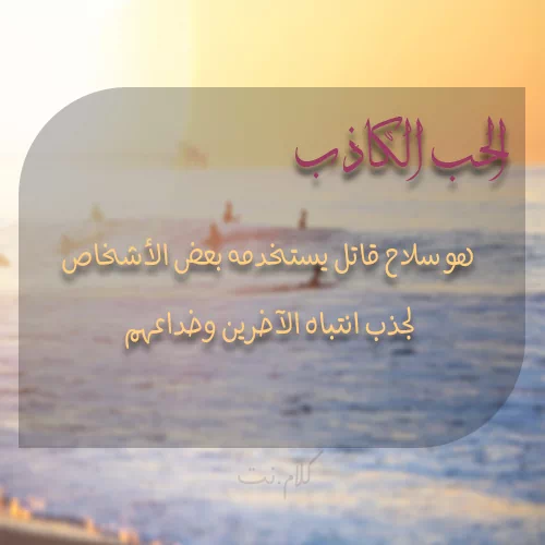 كلام عن الحب الكاذب